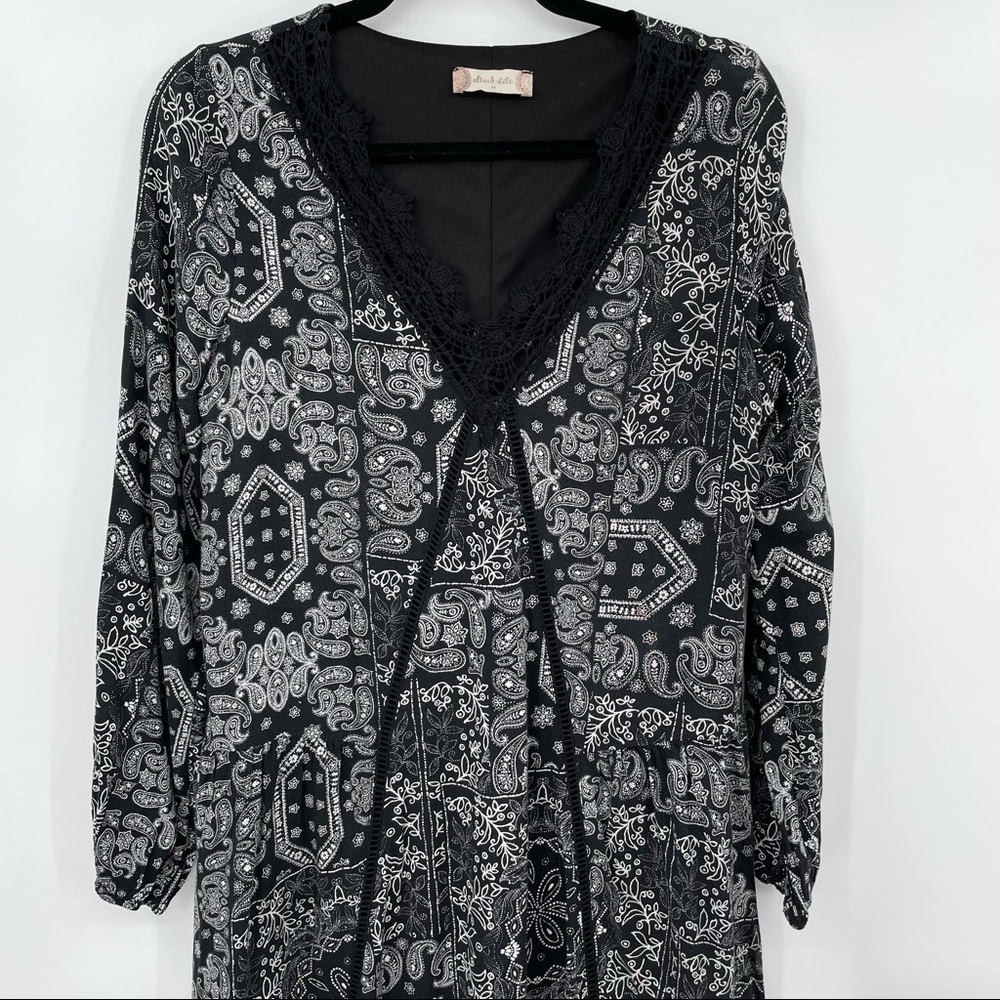 Altar'd State Black & white Patchwork Print Dress - Picture 2 of 12